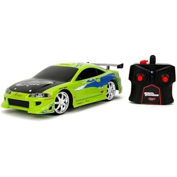 Radiostyrd leksak - JADA - Mitsubishi Eclipse - 1:16 - Hastighet upp till 9 km/h - USB-uppladdningsbar Flerfärgad