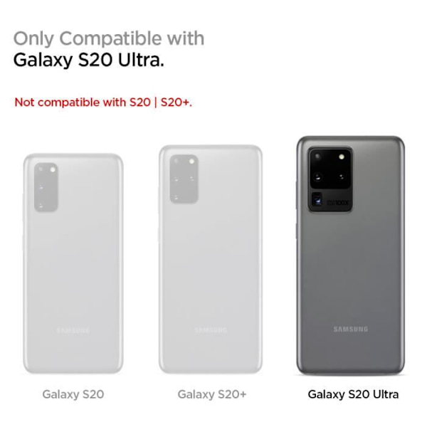 Fodral - Spigen - Galaxy S20 Ultra - Geometriskt mönster - Dubbelt skydd - Mjuk TPU Svart