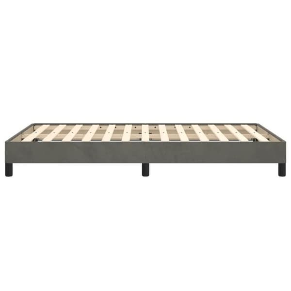 vidaXL Sängram utan madrass mörkgrå 120x190 cm sammet 379503 Mörkgrå