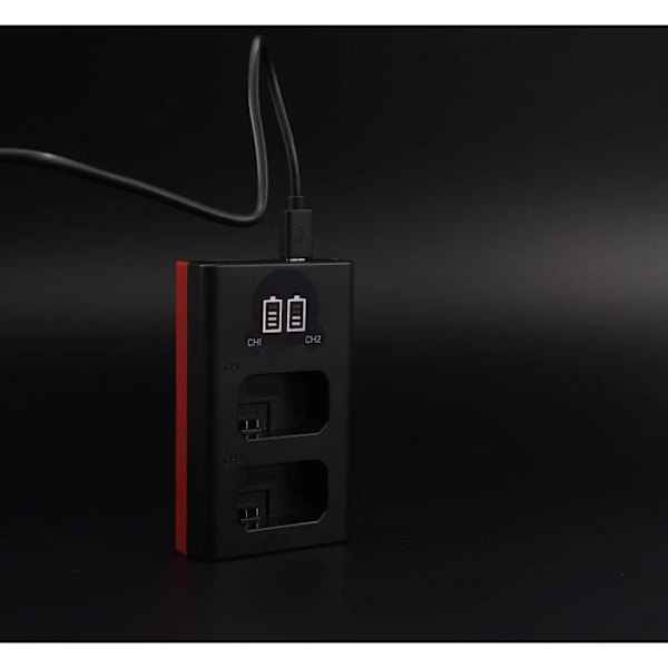 Batteri - BAXXTAR - NP-W126s NP-W126 - 2x 1140mAh - Mini LCD Laddare - Li-Ion