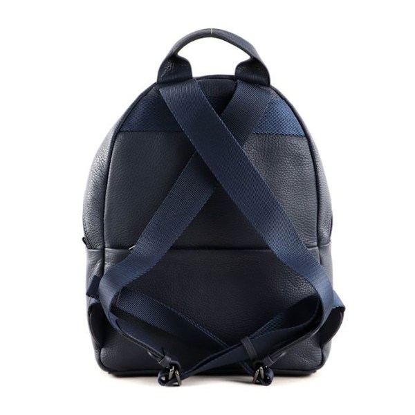 Ryggsäck - MANDARINA DUCK - Mellow Leather Backpack - 100% läder - Blå - 24,5x33,5x10 cm blå