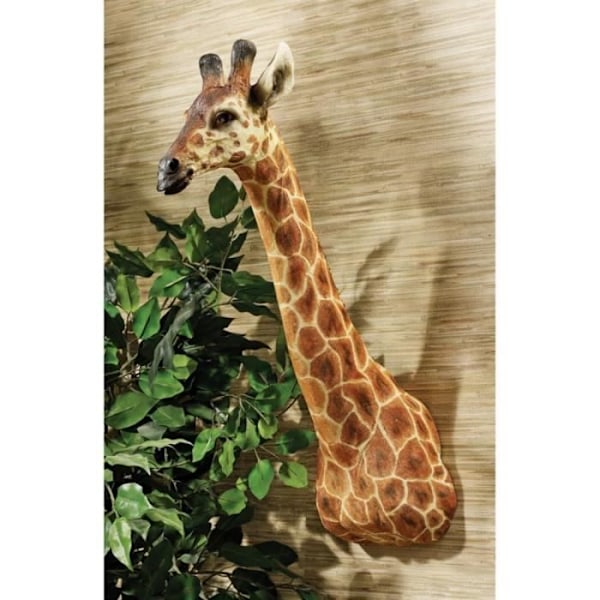 Design Toscano KY2069 Väggskulptur Afrikansk Trophé av Giraff Flerfärgad 42 x 19 x 59,5 cm