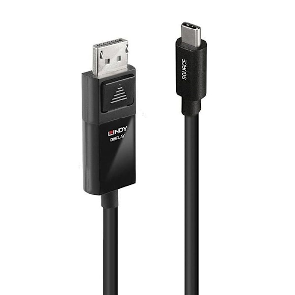 Kabel - anslutning för Lindy kringutrustning - 43341 - USB Type C till DisplayPort 8K60 adapterkabel, 1m