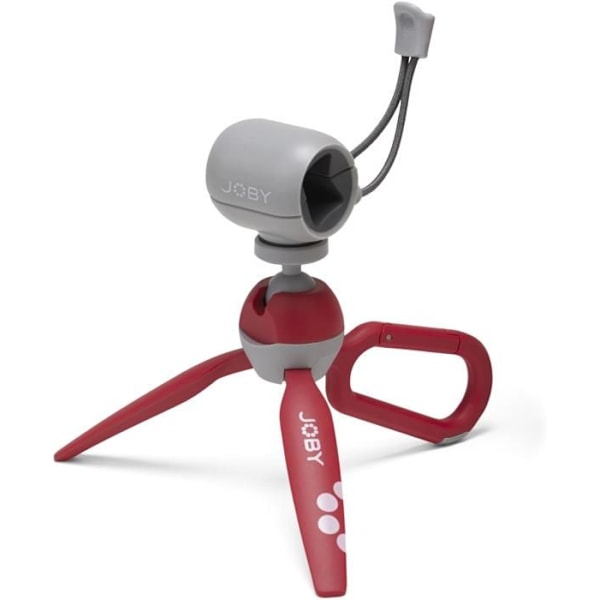 Kompakt stativ - JOBY - HANDYPOD CLIP - Röd - 360° roterande huvud - Flexibla fötter