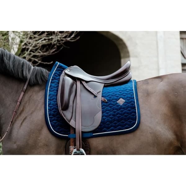Kentucky Basic Velvet Sadel Pad - Marinblå - Cob