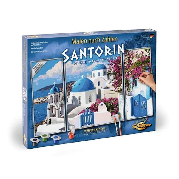 Måla efter nummer Schipper - Santorini - Blå - Barn - 3 år och uppåt