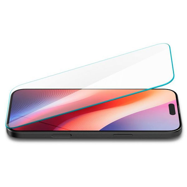 Härdat glas - Spigen - iPhone 16 Pro - Transparent - Reptålig - Optimalt skydd Transparent