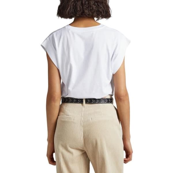 T-shirt Pepe Jeans Bianca Vit för Dam Vit S