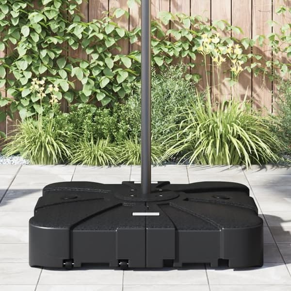 Offset parasollbas - 2 delar - 113 kg vatten - 150 kg sand - Rotation 360° Svart