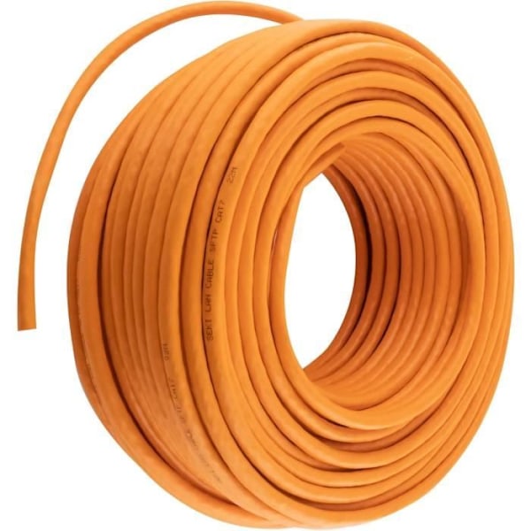 Kabelinstallation Cat. 7 - SEKI - PIMF S/FTP LSZH - 10 Gbit/s - 1000 MHz - 50 meter - Orange
