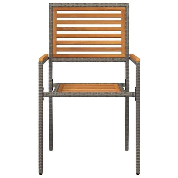 vidaXL Stapelbara trädgårdsstolar 2 st Brun och grå 42006823