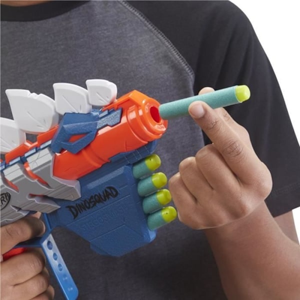 NERF DinoSquad Stegosmash Blaster - Stegosaurus Design - 5 Dart - Utomhus Flerfärgad