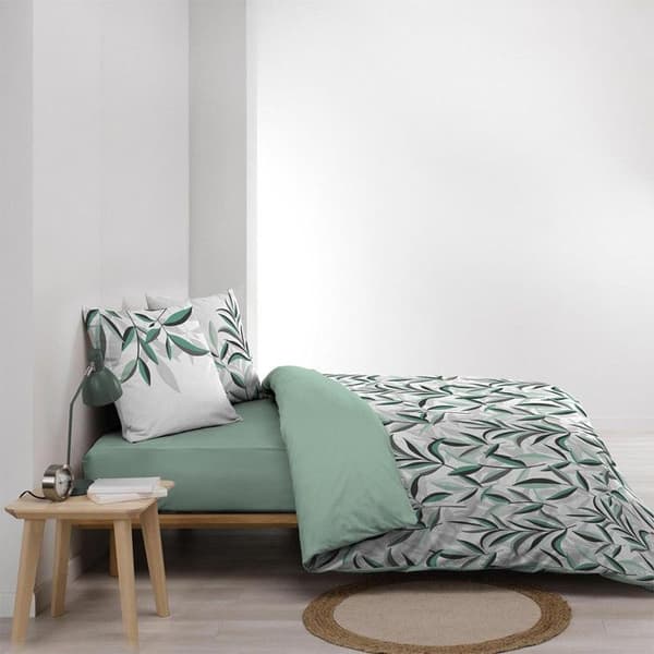 Sängöverkast 240 x 220 cm bomull 57 trådar + 2 örngott Eldorado Grön
