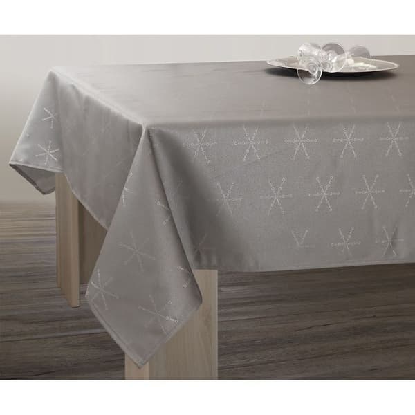 LE LINGE DE JULES Duken Lurex rektangulär 150x240 cm Grå Silver – 8% metall 92% polyester, fläckavvisande Grå, Silver