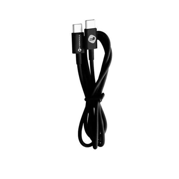 Typ C till Typ C - FORCELL - C293 - QC3.0 - PD 48W - 1 meter - Svart