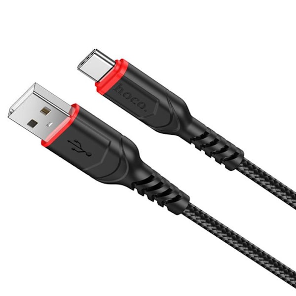 USB-A till USB Type-C datakabel 12W, 2,4A, 1m - Hoco Victory (X59) - Svart