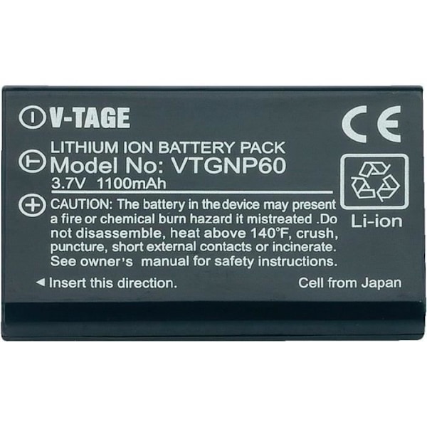 Kompatibelt batteri NP-60 Li-Ion 3,7V 1000 mAh...