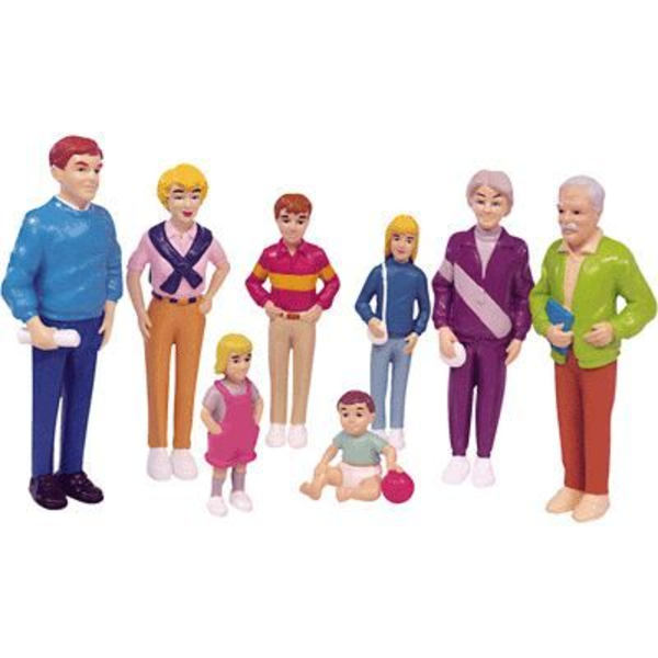 Pedagogisk leksak - MINILAND - MINILAND 27395 - Set med 8 tecken - Europeisk familj Flerfärgad