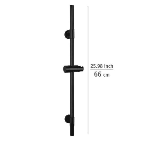 Duschstång - WENKO - Basic - Svart - Rostfritt stål - L 66 cm Svart