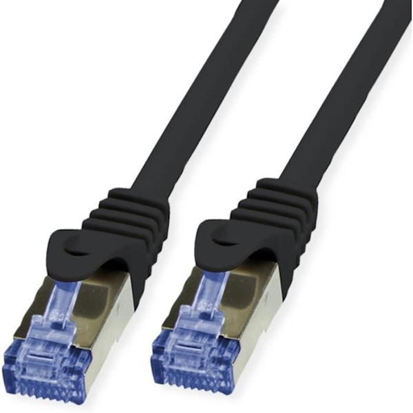 Patchkabel Utomhus Cat.6A Klass EA S/FTP PiMF,Stållledare,LSOH,Svart,50 m - Value