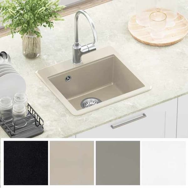 Diskho - VIDAXL - 470 x 440 mm - Beige - Granit - Rektangulär beige