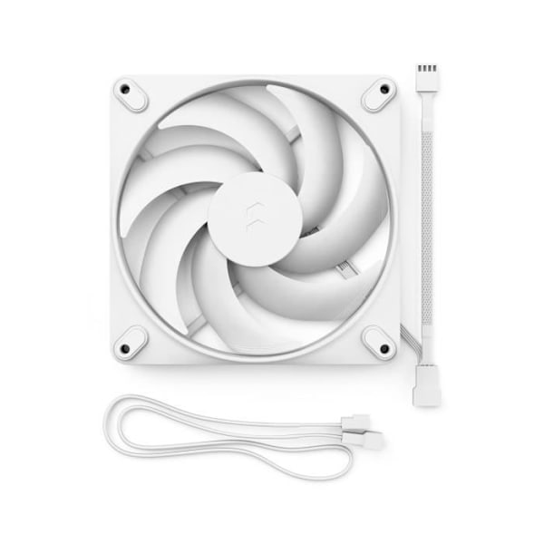 PC-fläkt - FRACTAL DESIGN - Momentum 14 - FDB - PWM-kontroll - Fläktblad som minskar buller - Vit