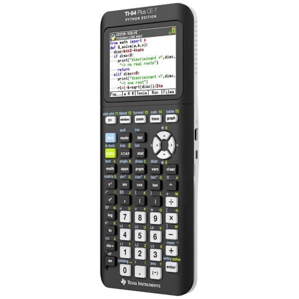 Texas Instruments TI-84 Plus CE-T Python Edition grafräknare svart, silver Display: 16 batterier (B x H x D) 85