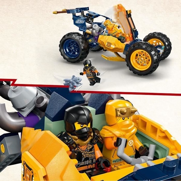 LEGO NINJAGO 71811 Arins Ninja Off-Road Buggy, set med drake och 4 minifigurer Svart