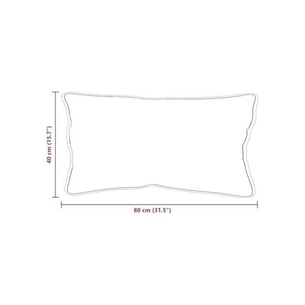Modern kudde i bomull och polyester - vidaXL - 40x80 cm - Vit - Polyesterfyllning - Mycket mjuk