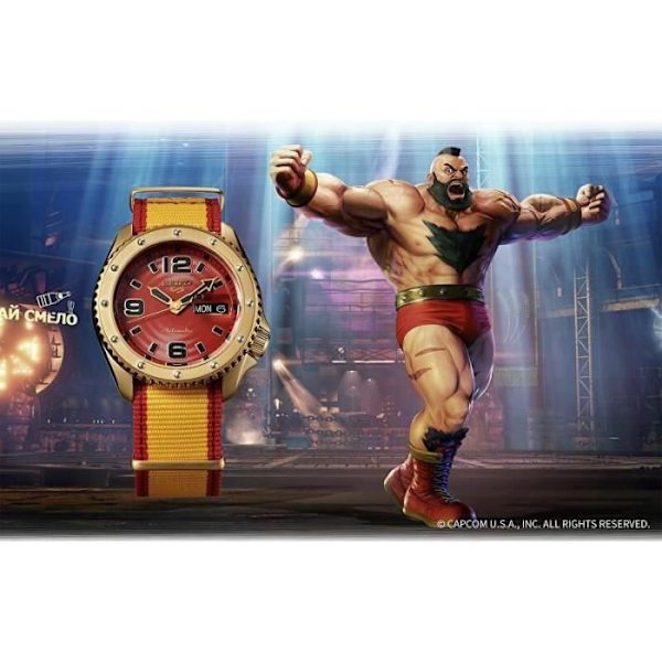 Seiko 5 Sports Automatic Street Fighter Limited Edition Zangief - Srpf24, för män