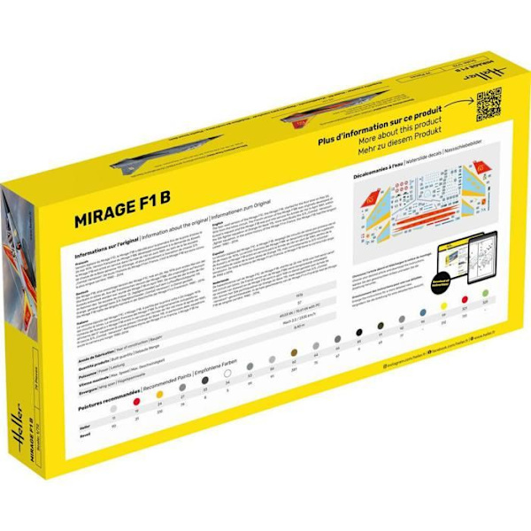 HELLER - Modellflygplan Mirage F1 B Heller 30319 1/72 - Modell Marmorera - Ref: 13047