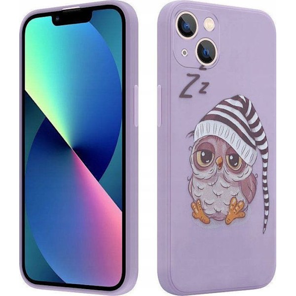 Coque telefon - bumper telefon Maxximus MX OWL SLEEPY SAMSUNG A72 4G/5G VIOLET / VIOLET