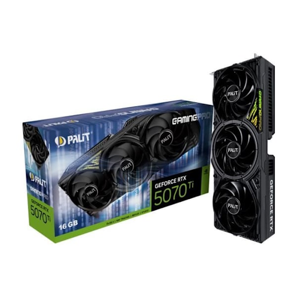 Grafikkort - Palit - GeForce RTX 5070 Ti - 16 GB - 256 bit - PCI Express 4.0 x16 Svart