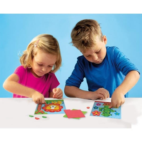 SES CREATIVE Jag lär mig att klippa, göra mosaik och perforera - 3 år gammal - Blandat Flerfärgad
