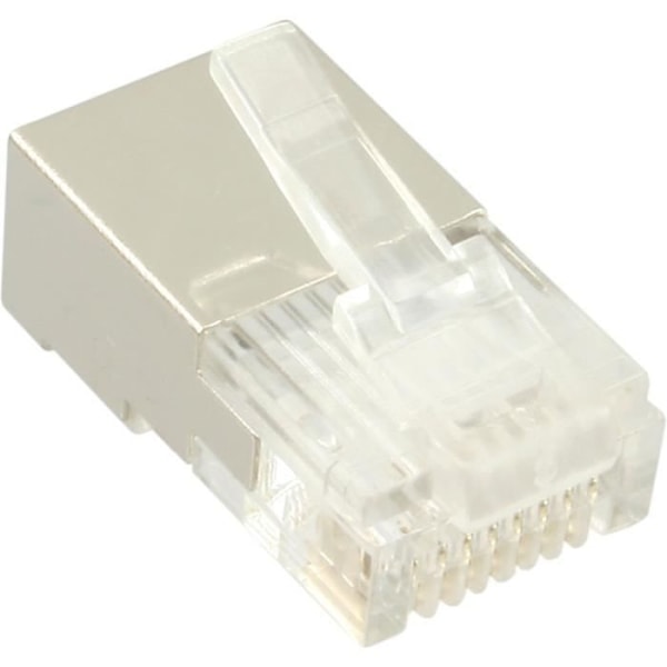 InLine® Modularstecker 8P8C RJ45 crimp för rund kabel, skärmad, 10er Pack
