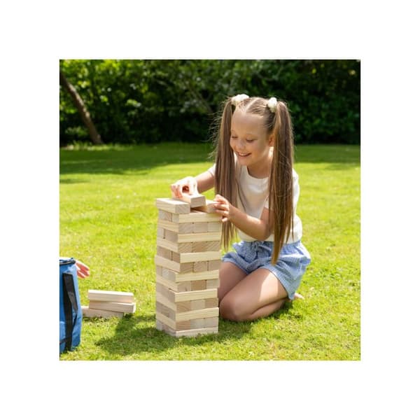 Byggleksaker giant Grasshopper Games Stack 'N' Fall beige