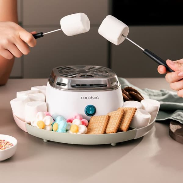 Cecotec Chamallow Carbecue marshmallow och fondue Marshmallow Fun&Sugar Marshmallow. Maskin för att värma marshmallows, S'more