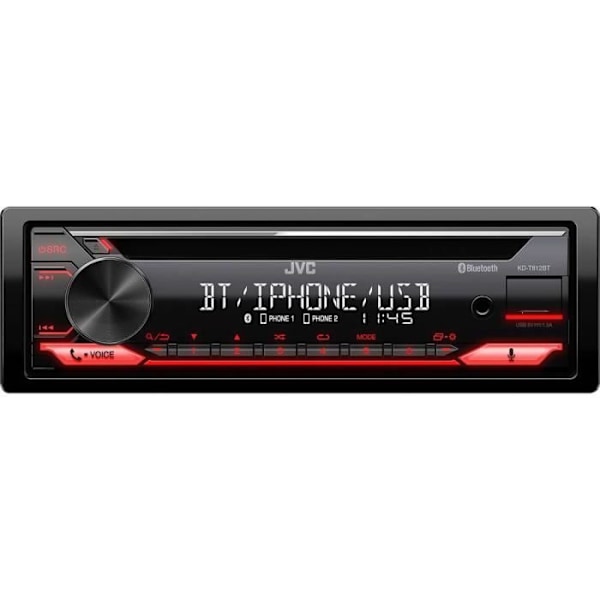 Autoradio - JVC - KD-T812BT - 4 x 50 W - Bluetooth - USB 2.0