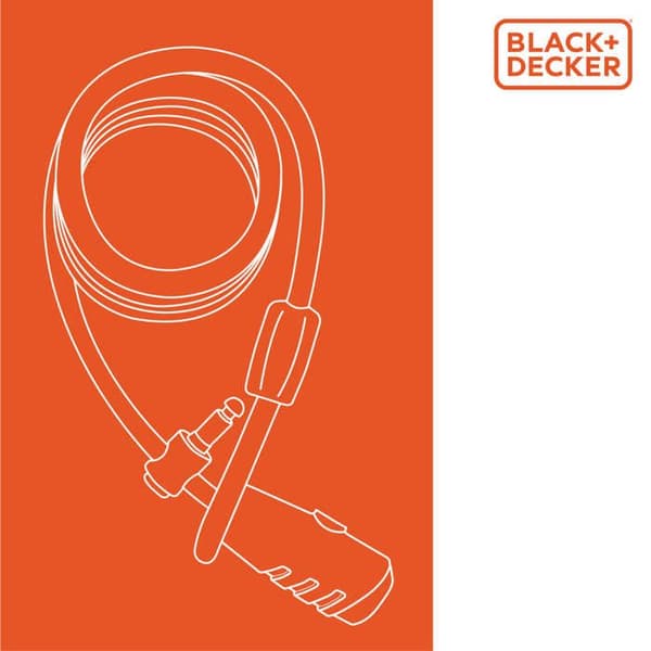 BLACK+DECKER Cykellås BXCHBL7005 Svart