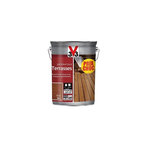 Terrassmättare i teak 2,5 L