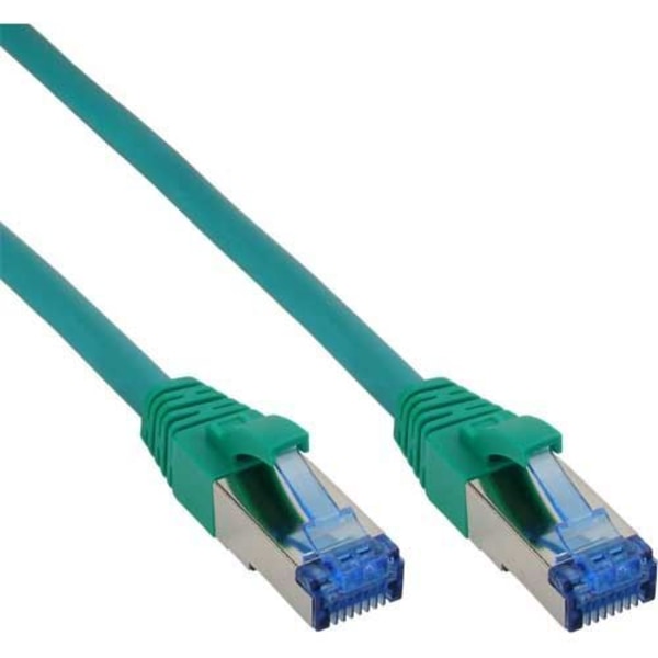 Kat.6(A) S-STP/PIMF patchkabel - INLINE - Grön - 1m