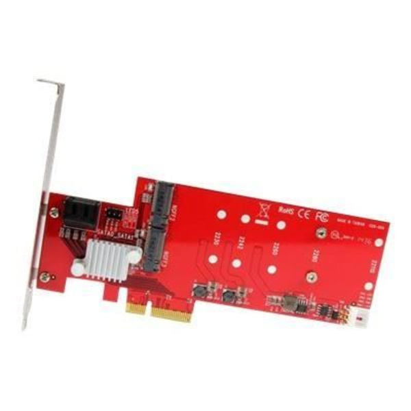 STARTECH PCI Express RAID-kontrollkort för 2 M.2 NGFF SSDs plus 2 SATA III 6Gb/s-portar