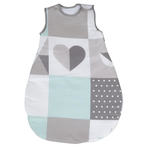 ROBA Happy Patch mint babysovsäck - 100 % ventilerande bomull - Finns i flera storlekar Grågrön 6-9 månader