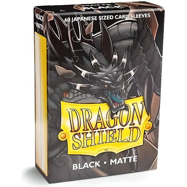 60 Dragon Shield svart matt japanska små ärmar Yu-Gi-Oh! Kort