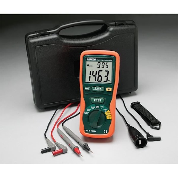 Mégohmmeter Extech 380260 Digital isoleringstestare med automatisk områdesval - Orange