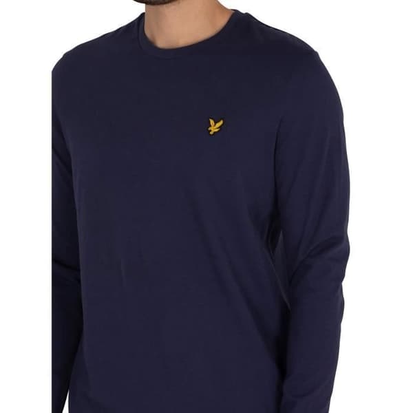 Lyle & Scott Hoodie - Broderad logotyp - Blå Blå jag