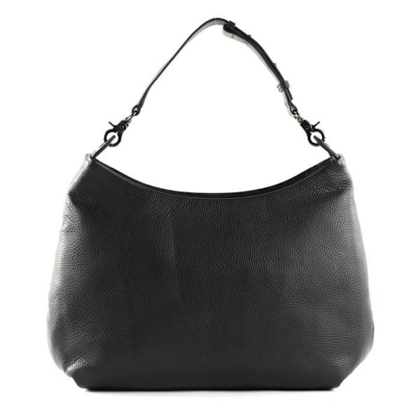 Axelväska - MANDARINA DUCK - Mellow Leather - Kalvskinn - Svart - 36x32x13 cm svart