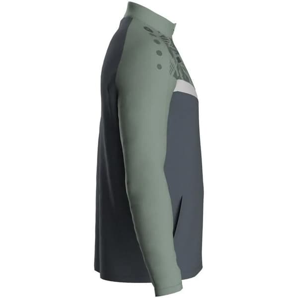 Jako Iconic barnpolyester träningsjacka - ljusgrå/grön/mörkgrå ljusgrå/grön/antracitgrå 7-8 år gammal