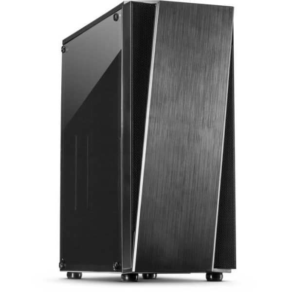 INTER-TECH T-11 Televen Black Tower PC-fodral - 2 inre fack - 3 fläktar - ATX/ITX/Micro ATX Svart