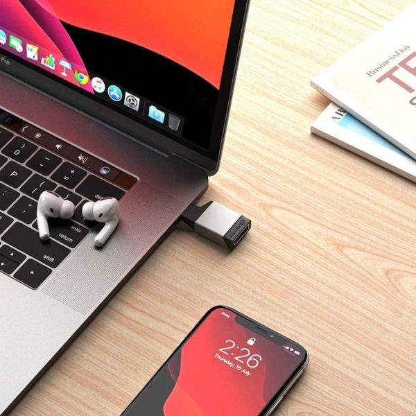 Adapter - wifi-antenn - 3g Alogic - ULCDPMN-SGR - Ultra MINI USB-C (männlich) auf Displayport (weiblich) Adapter grå